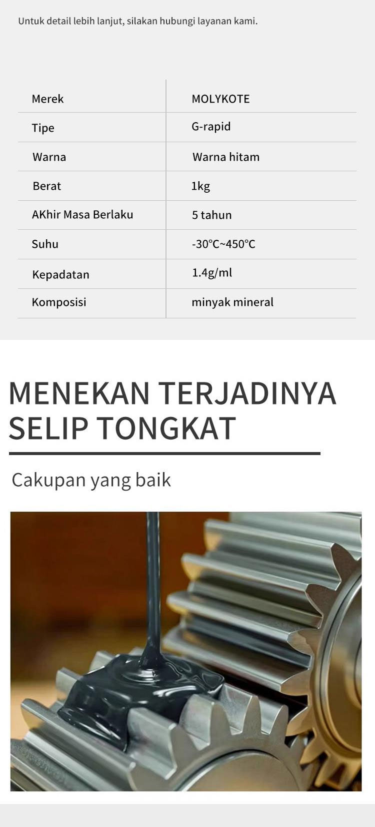 Molykote G-rapid 1kg Gemuk Molibdenum Dioksida