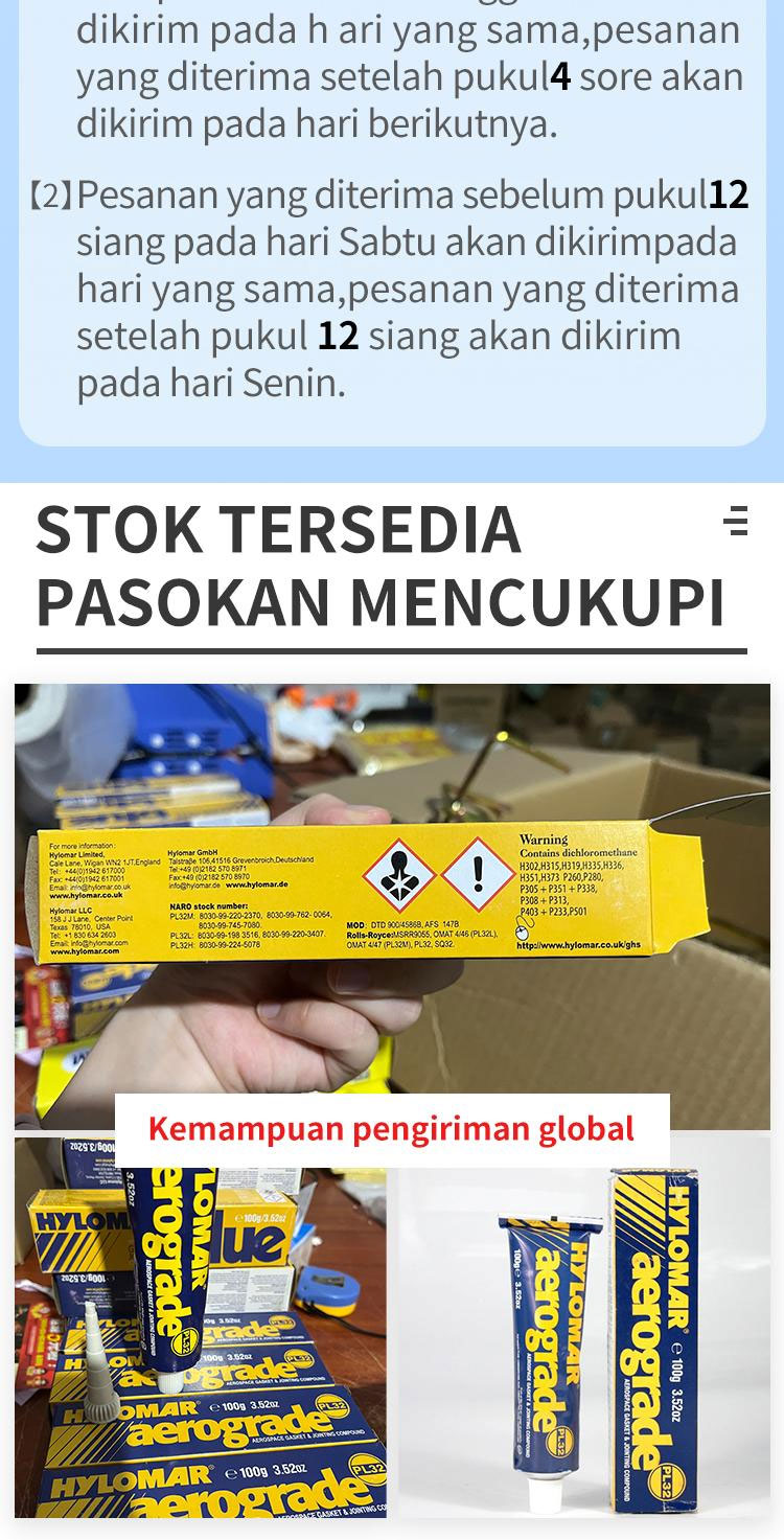 Original HYLOMAR Sealant PL32 Biru 100g